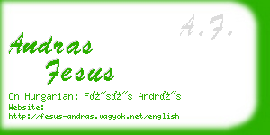 andras fesus business card